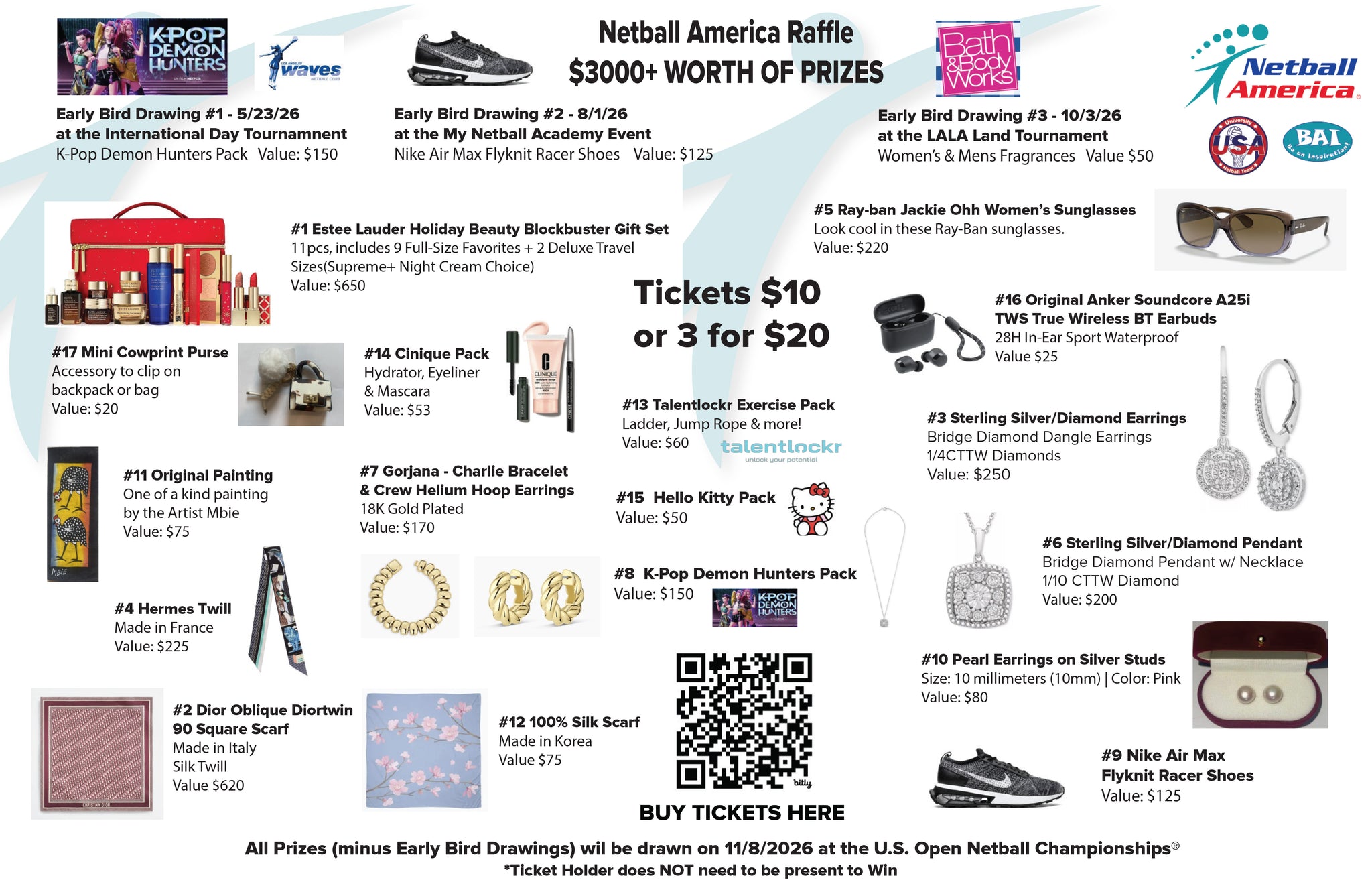 2026 Raffle for Netball Programs – Netball America